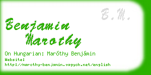 benjamin marothy business card