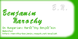 benjamin marothy business card